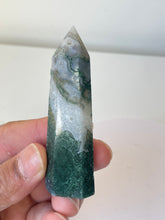 Load image into Gallery viewer, Moss Agate Tower High Grade Crystal T225a
