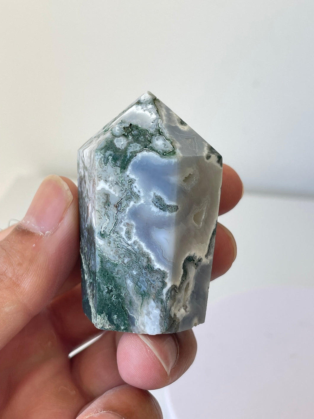 Moss Agate Cupcake Tower  High Grade T227a