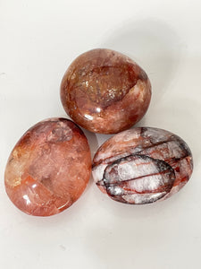 Fire Quartz Palm Stone Natural PS038 x 1