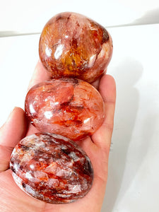 Fire Quartz Palm Stone Natural PS038 x 1