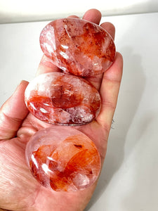 Fire Quartz Palm Stone Natural PS039 x 1