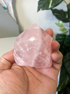 Rose Quartz Crystal Point Free Standing T948