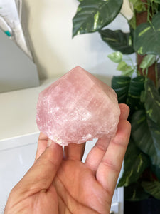 Rose Quartz Crystal Point Free Standing T945