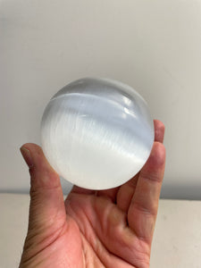 Selenite Crystal Sphere (8cm, 600g) SN035 x 1