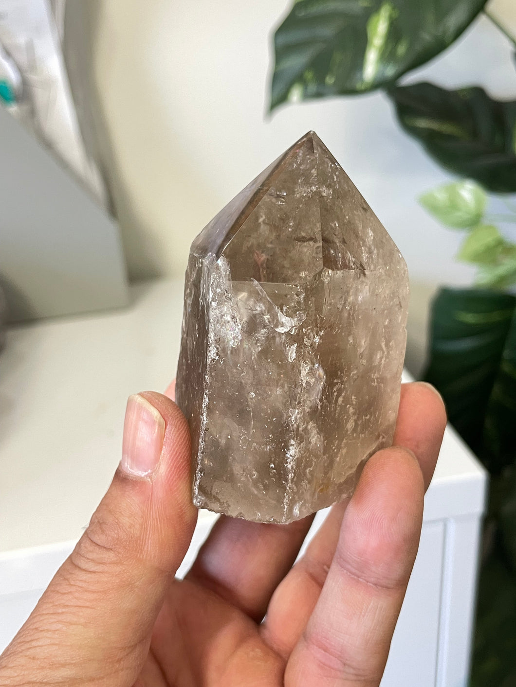 Smoky Quartz Crystal Point Free Standing T963