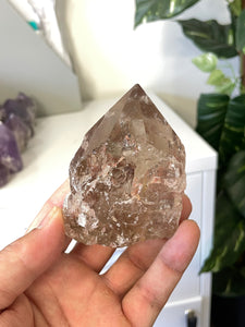 Smoky Quartz Crystal Point Free Standing T967