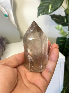 Smoky Quartz Crystal Point Free Standing T968