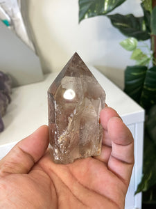 Smoky Quartz Crystal Point Free Standing T968