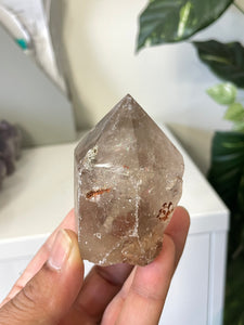 Smoky Quartz Crystal Point Free Standing T961