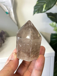 Smoky Quartz Crystal Point Free Standing T961