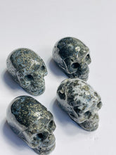 Load image into Gallery viewer, Agate With Pyrite Crystal Skull S095
