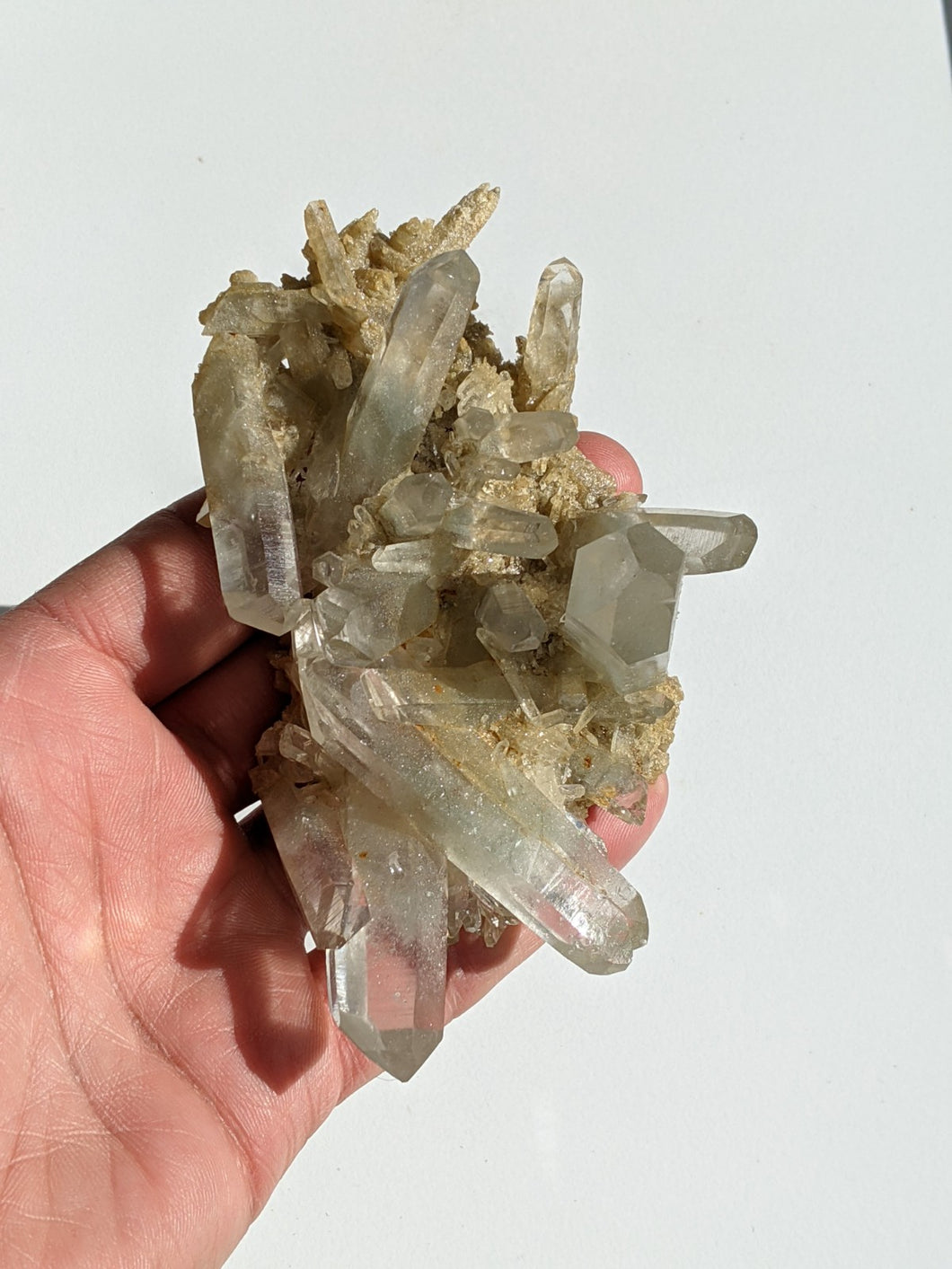 Green Phantom Quartz Cluster Q031