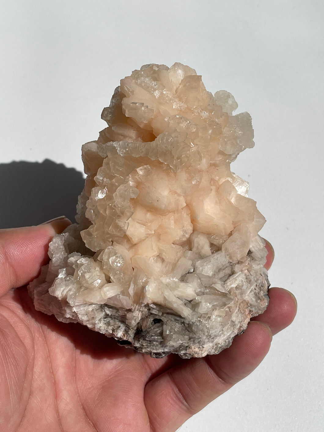 Calcite on Stilbite Natural Crystal AP299