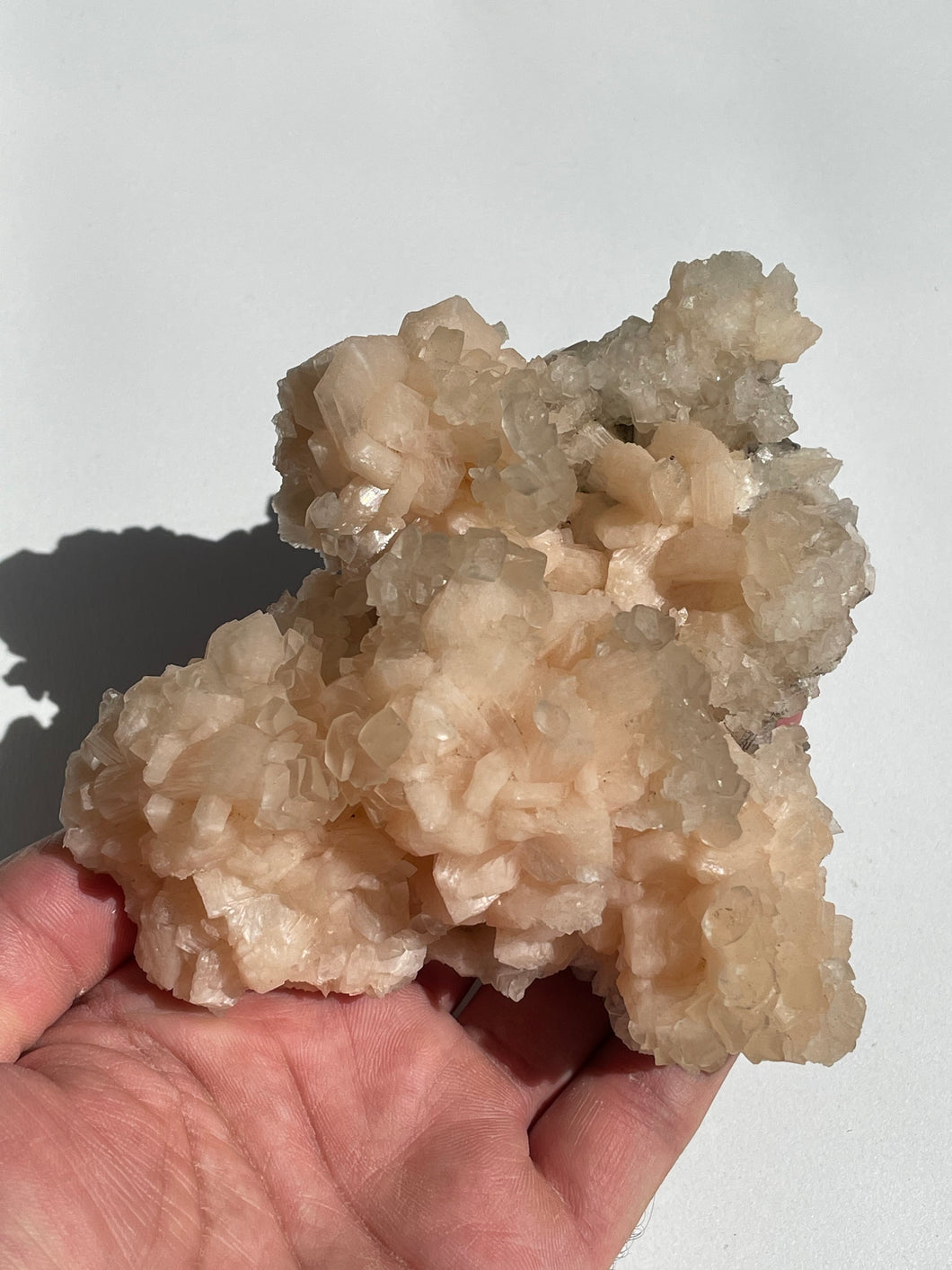 Calcite on Stilbite Natural Crystal AP301