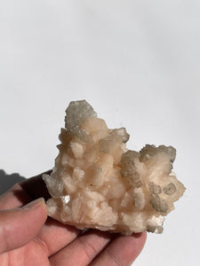 Calcite on Stilbite Natural Crystal AP304