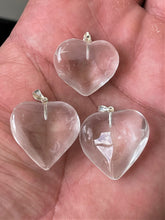 Load image into Gallery viewer, 1 x Clear Quartz crystal Heart Pendant
