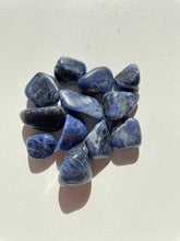 Load image into Gallery viewer, Sodalite tumbled stone crystal/ mineral x 1 (20-25mm) - Crystal King Australia
