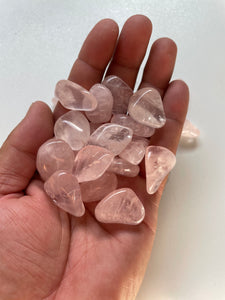 Rose Quartz tumbled stone crystal x 1 (22-30mm) - Crystal King Australia