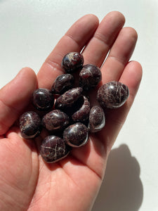 Garnet tumbled stone crystal/ mineral x 1 (22-30mm)