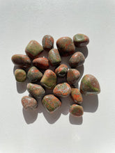 Load image into Gallery viewer, Unakite tumbled stone crystal/ mineral x 1 (22-30mm)
