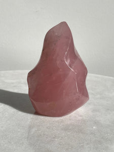 Dark Rose Quartz Flame Natural Crystal FF030