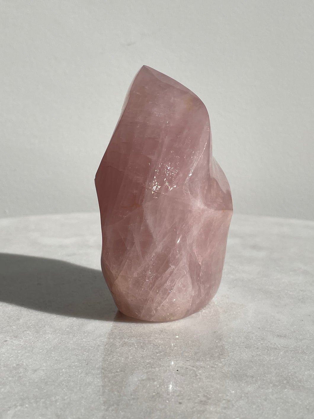 Dark Rose Quartz Flame Natural Crystal FF032