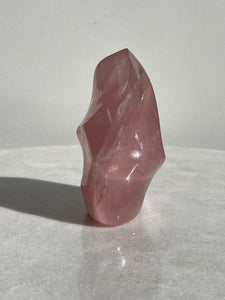 Dark Rose Quartz Flame Natural Crystal FF032