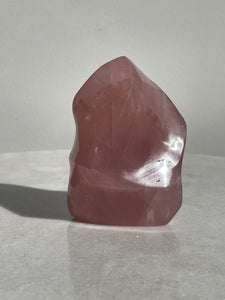 Dark Rose Quartz Flame Natural Crystal FF032