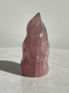 Dark Rose Quartz Flame Natural Crystal FF033