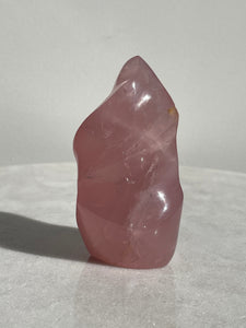 Dark Rose Quartz Flame Natural Crystal FF034