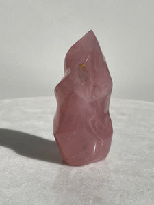 Dark Rose Quartz Flame Natural Crystal FF034