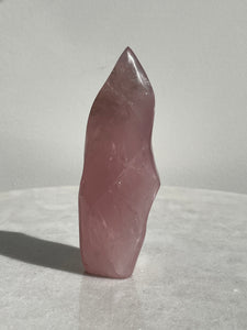 Dark Rose Quartz Flame Natural Crystal FF036