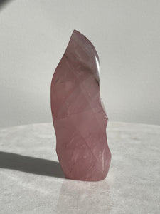 Dark Rose Quartz Flame Natural Crystal FF036