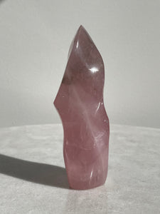 Dark Rose Quartz Flame Natural Crystal FF036