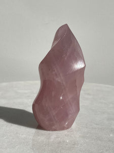 Dark Rose Quartz Flame Natural Crystal FF037