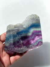 Load image into Gallery viewer, Fluorite Slab Natural Crystal (High Grade) FF056
