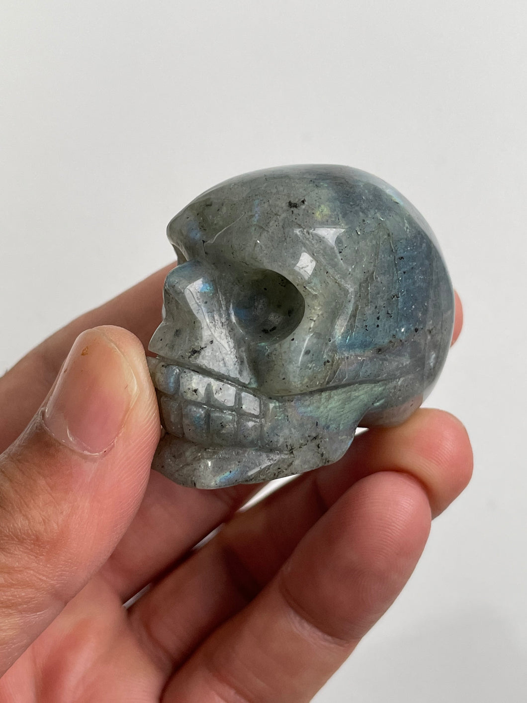 Labradorite Crystal Skull Natural Gemstone S048