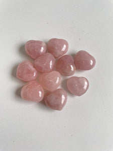 Rose Quartz Puffy Heart Natural x 1