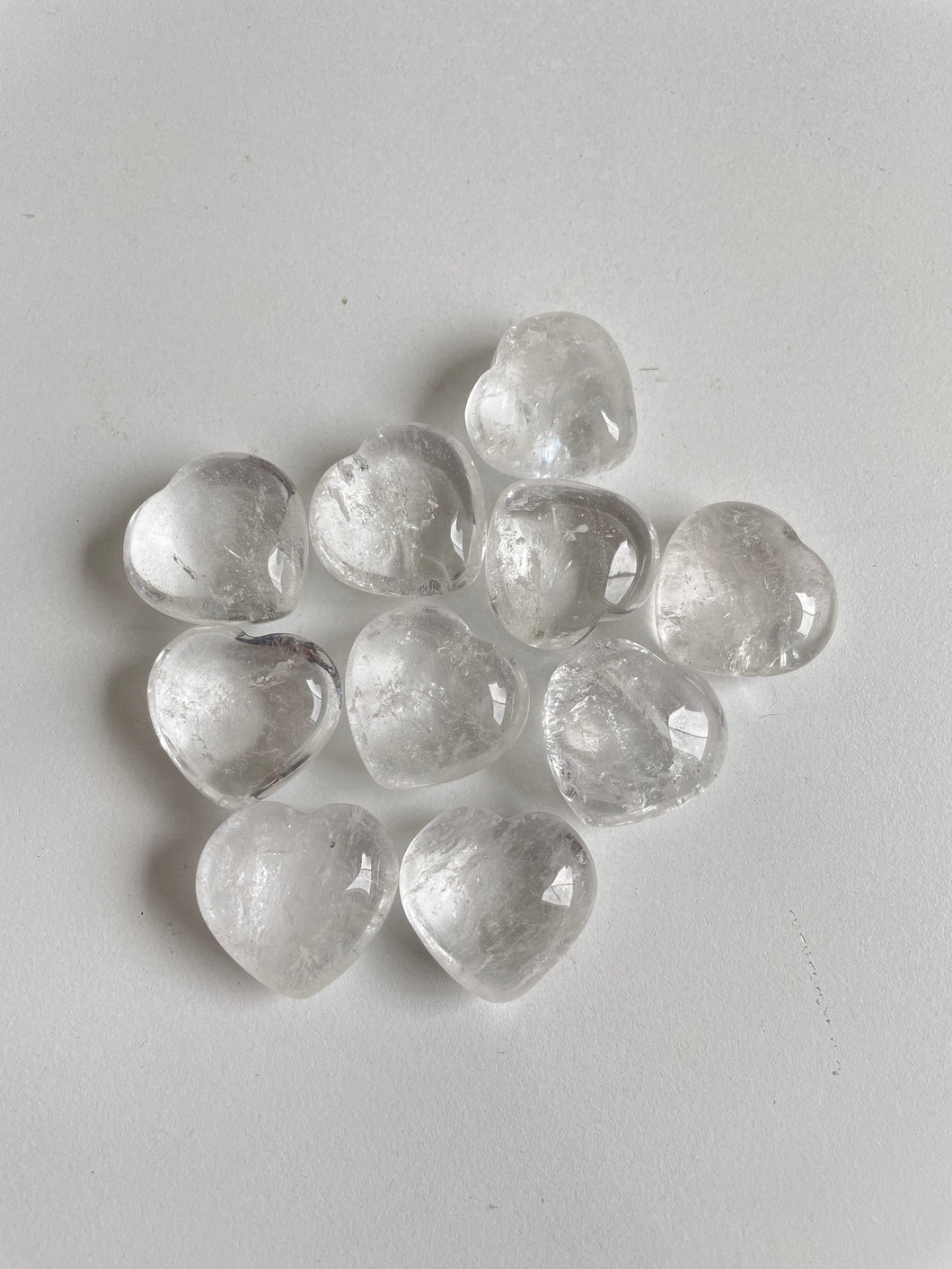 Clear Quartz Puffy Heart Natural x 1