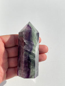 Fluorite Generator/Tower Natural Crystal T180