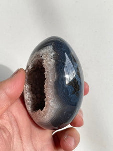 Druzy Agate Crystal Egg Natural AG038