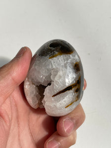 Druzy Agate Crystal Egg Natural AG043