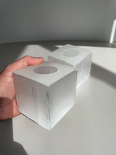 Load image into Gallery viewer, Selenite Cube Candle Holder x 1 SN033
