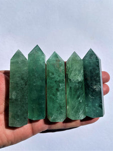 Green Fluorite Generator/Tower Natural Crystal T725a