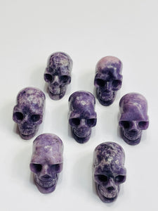 lepidolite Crystal Skull S087