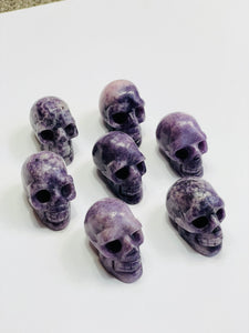 lepidolite Crystal Skull S087