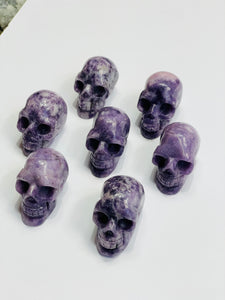 lepidolite Crystal Skull S087