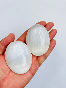 Selenite Palm Stone Crystal SN022 x 1