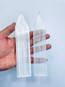 Selenite Flat Point/Wand Crystal (20cm) SN017 x 1