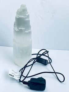 Selenite Crystal Tower Lamp 30cm  x 1  (SN012)